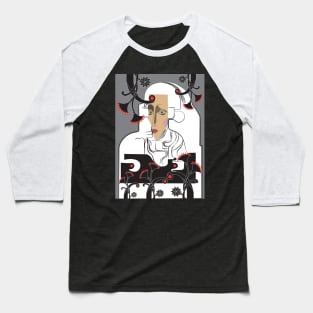 Nefertiti Lotus Garden Baseball T-Shirt